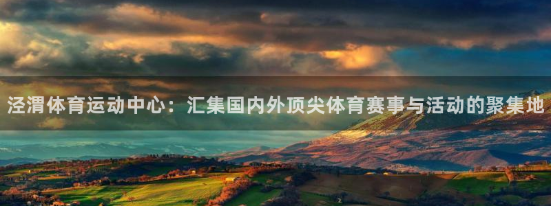 一竞技官网下载招商:泾渭体育运动中心:汇集国内外顶尖体育赛事